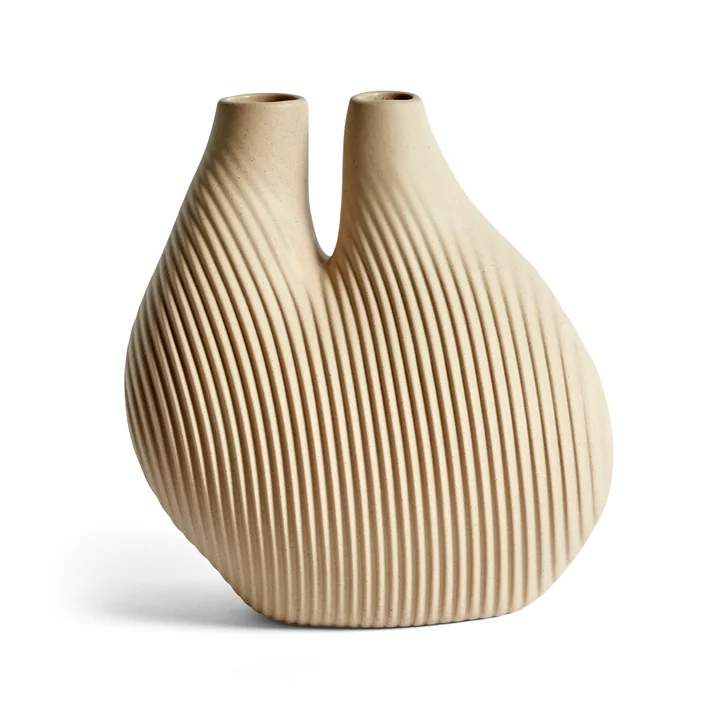Vase W & S Chamber, beige clair par HAY .