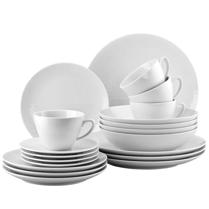 Mesh de table en Mesh blanc, tasse combinée (ensemble de 20) par Rosenthal