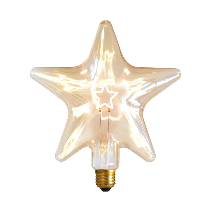LED Star, E 27 / 0,75 W, or ambre, dimmable de NUD Collection