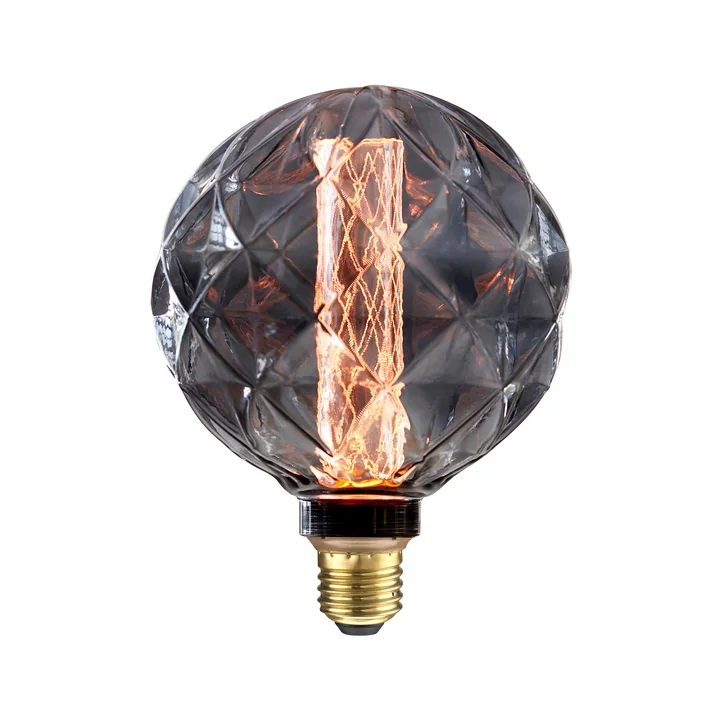 LED Romb, E27 / 3,5 W, Smoke en verre de NUD Collection