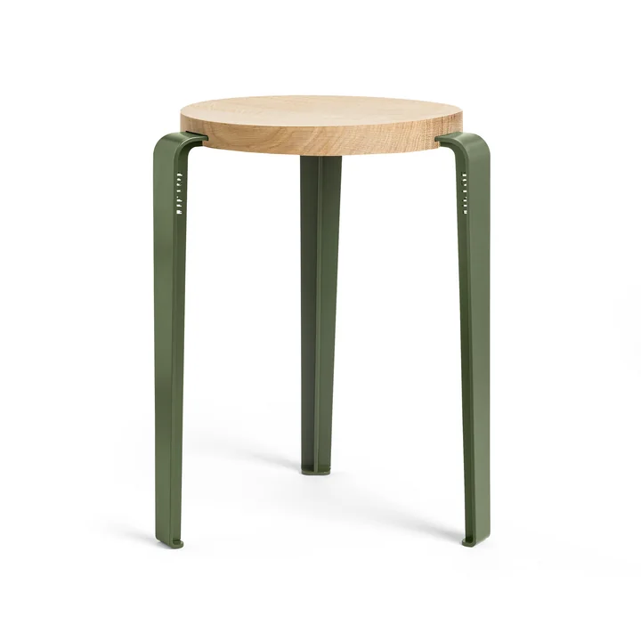 Le tabouret LOU, chêne naturel / rosmarin de TipToe