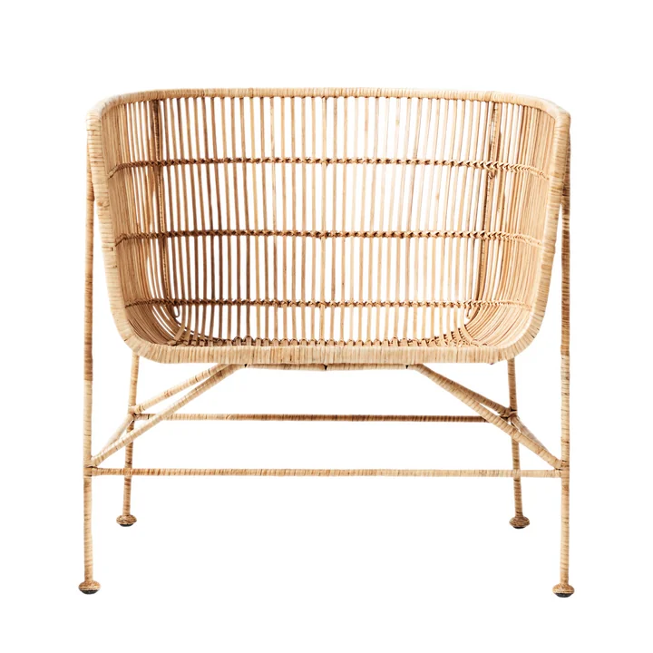 La Cuun Lounge Chair rotin Cuun, naturel par House Doctor