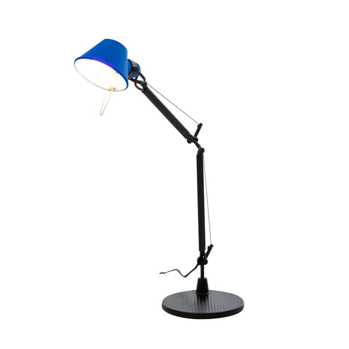 Lampe de table Tolomeo Micro Bicolor, noir / bleu - Artemide