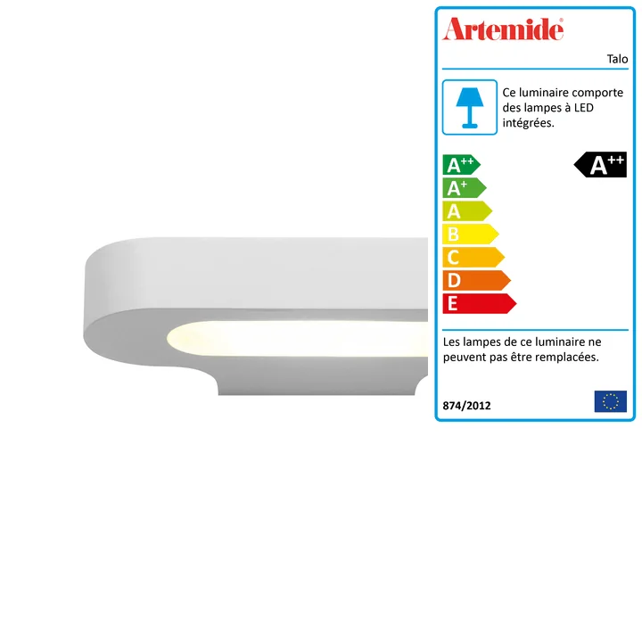 Applique murale LED Talo, 2700K / blanc d' Artemide