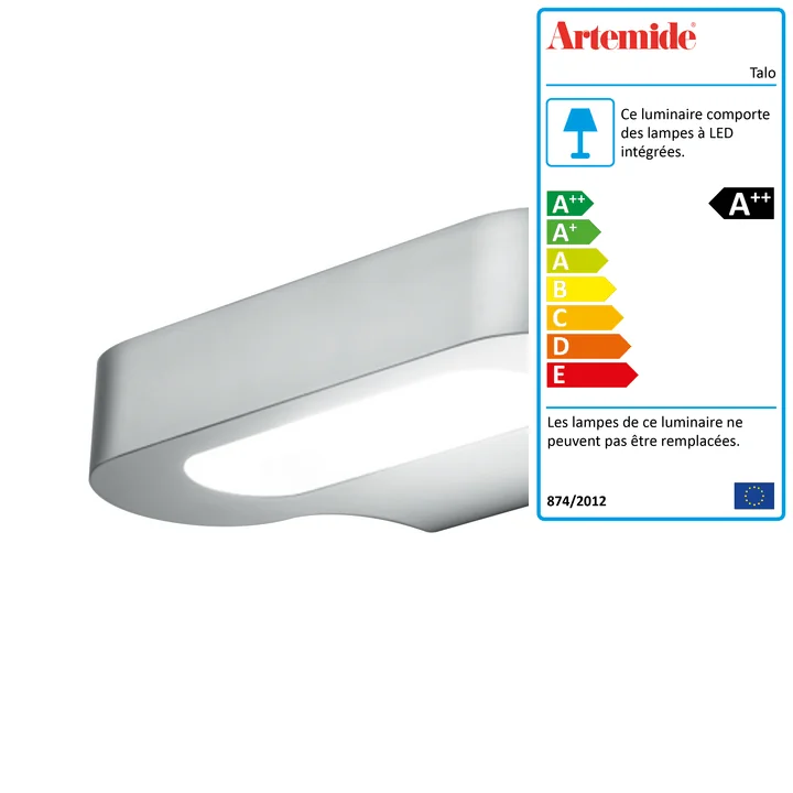 Applique murale LED Talo, 2700K / argent - Artemide