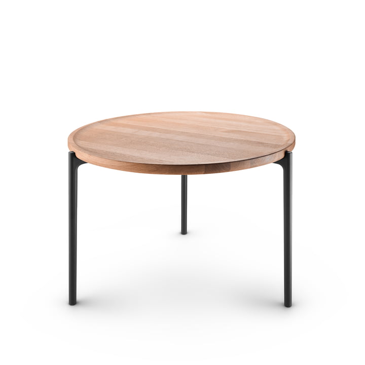 La table basse Savoye, Ø 60 x H 42 cm, chêne naturel / noir de Eva Solo