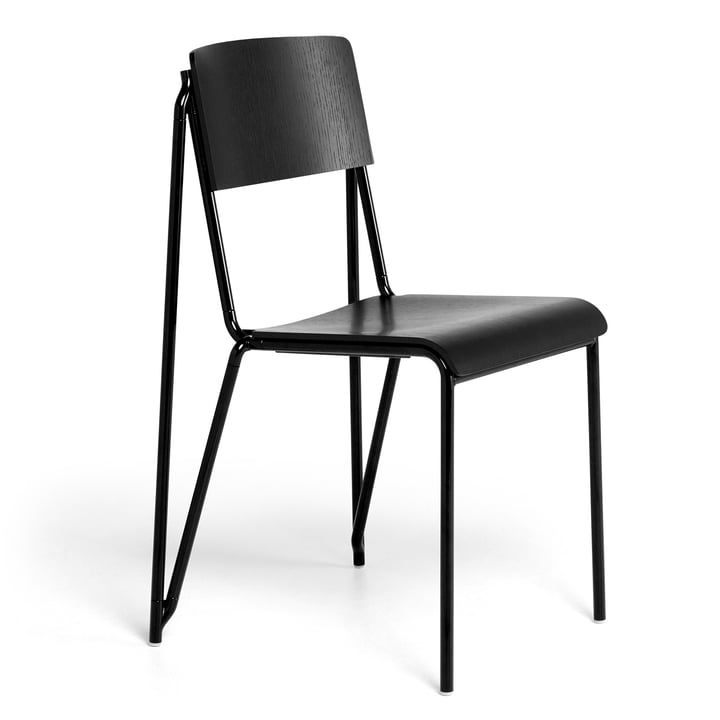 La chaise Petit Standard, noir / noir par Hay