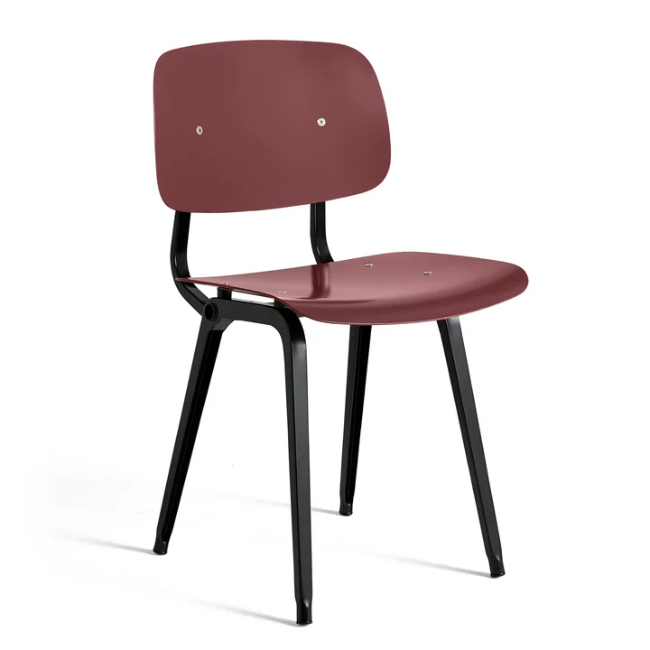The Revolt Chair, noir / plum red par HAY