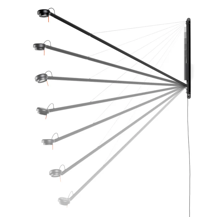 La lampe murale Fifty-Fifty, soft black by HAY