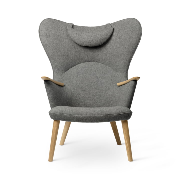 Le CH78 Mama Bear Lounge Chair, chêne huilé / Fiord 0151 de Carl Hansen