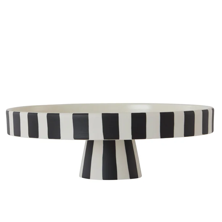 Le plateau Toppu, Ø 27 x H 9 cm, blanc / noir de OYOY