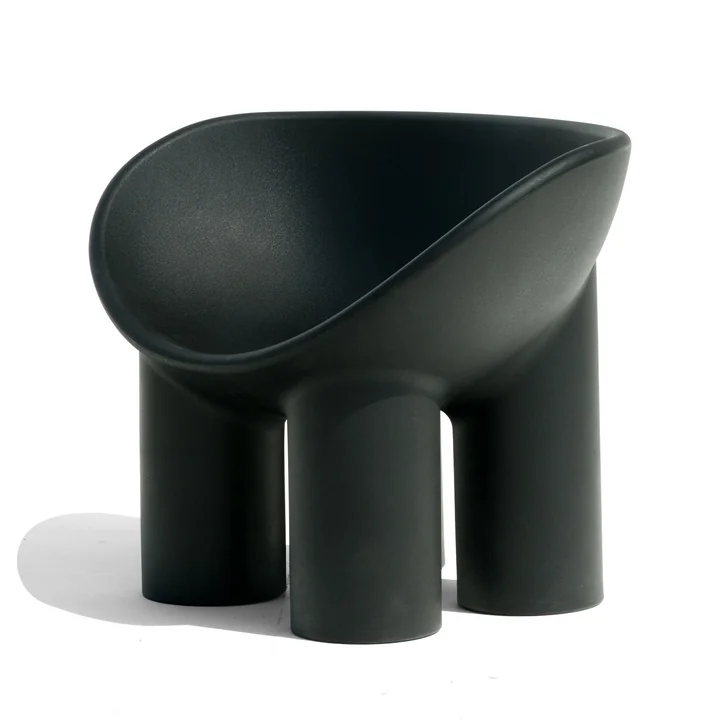 Roly Poly Fauteuil, noir graphite de Driade