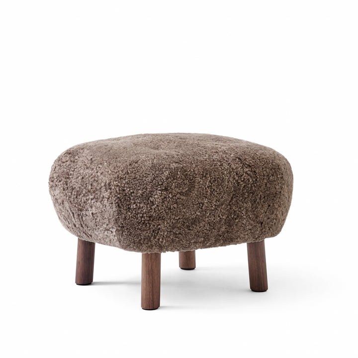 Le Pouf ATD1, Mouton Sahara / Noix de & tradition