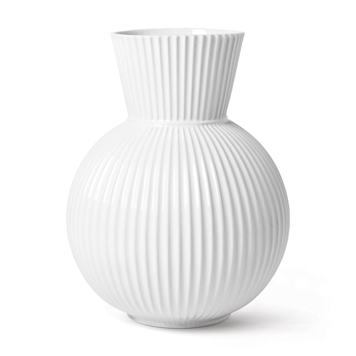 Le vase Lyngby Tura, h 34 cm, blanc de Lyngby Porcelæn