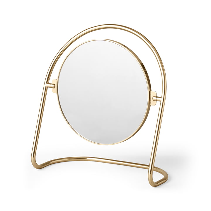 Le miroir de table Nimbus, laiton doré de Audo