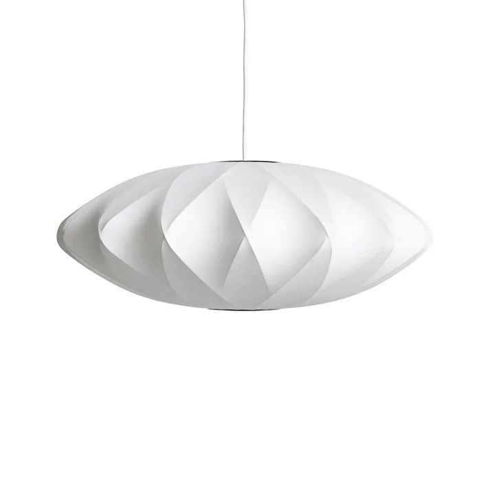 Soucoupe Nelson Crisscross Suspension bulle M, Ø 6 3. 5 x H 24 cm en blanc cassé par HAY