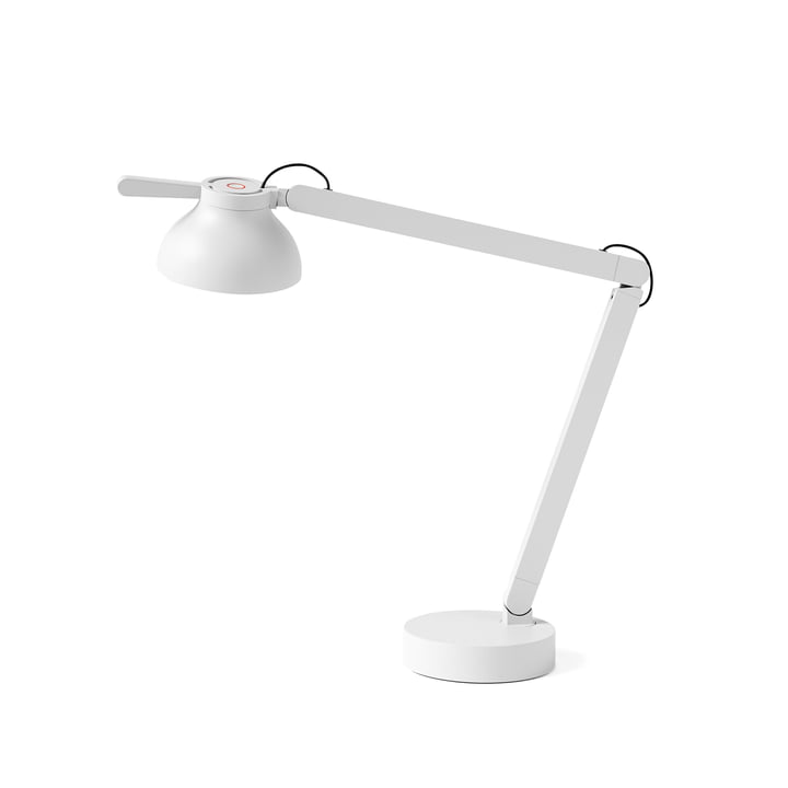 La lampe de table PC Double Arm LED de Hay en gris cendré