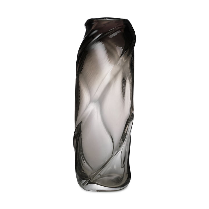 Le vase Water Swirl de ferm Living en smoked grey