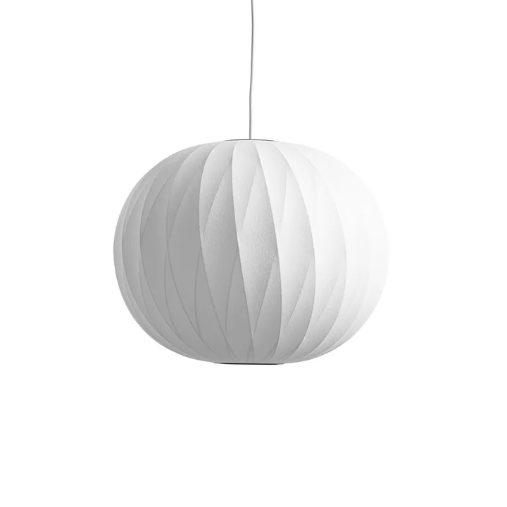 Lampe à suspension Nelson Ball Crisscross Bubble M, Ø 48,5 x H 39,5 cm de HAY en blanc cassé