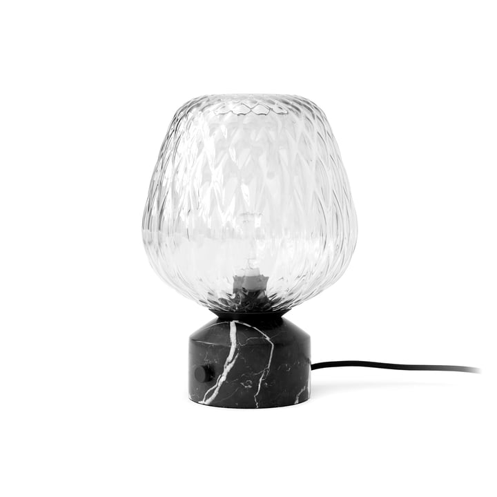 Lampe de table soufflée SW6, marbre Nero Marquina de & tradition
