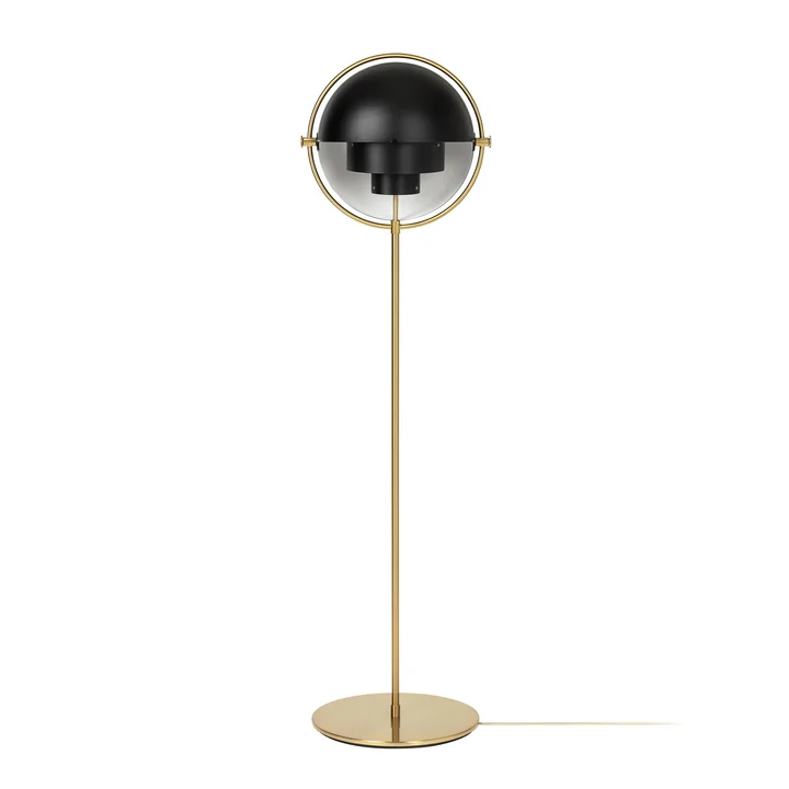 Le Gubi - Multi-Lite lampadaire, laiton / noir