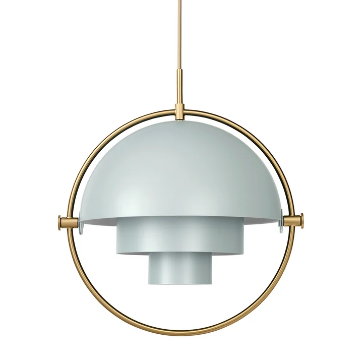 Gubi - Multi-Lite Lampe suspendue Ø 36 cm, laiton / gris marine