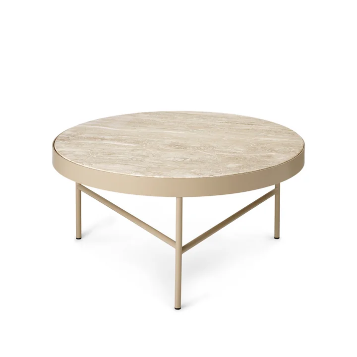La grande table basse Travertine de Ferm Living in Cashmere