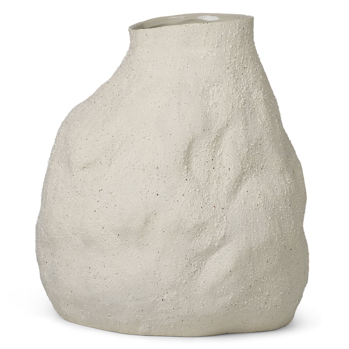 Le grand Vulca Vase de ferm Living in off-white stone