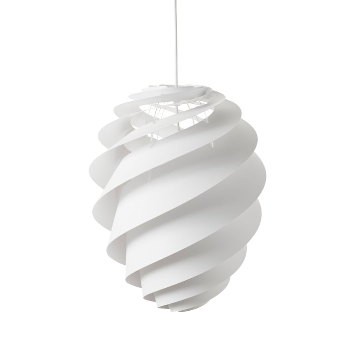 La suspension lumineuse Swirl 2 Ø 36 cm par Le Klint en blanc