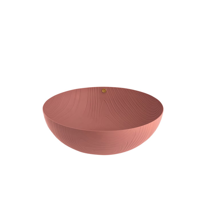 Le bol Veneer de Alessi en marron avec décoration en relief, Ø 25 cm