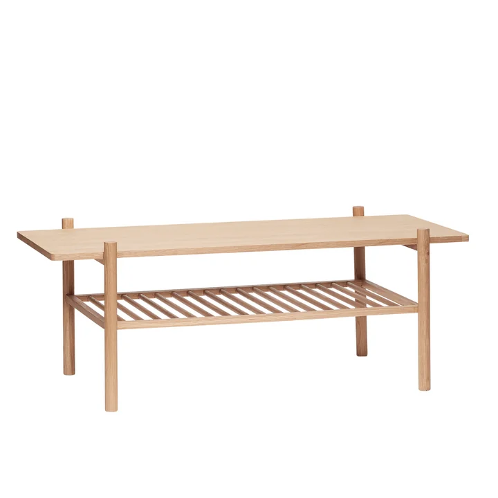 Table basse avec plateau, chêne, naturel de Hübsch Interior