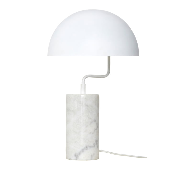 Lampe de table en marbre, blanc de Hübsch Interior