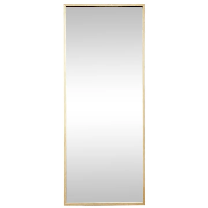 Le miroir mural rectangulaire de Hübsch Interior avec cadre en chêne