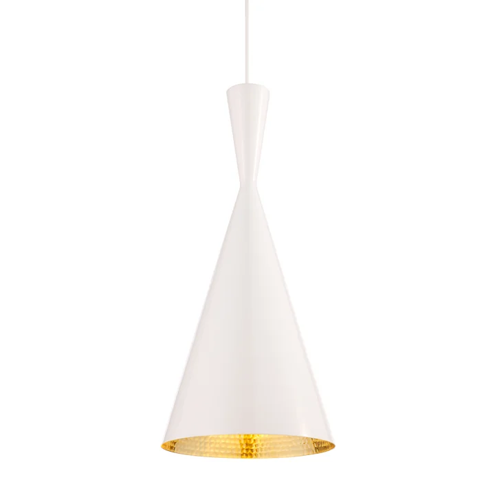Suspension lumineuse Beat Light Tall de Tom Dixon en blanc 
