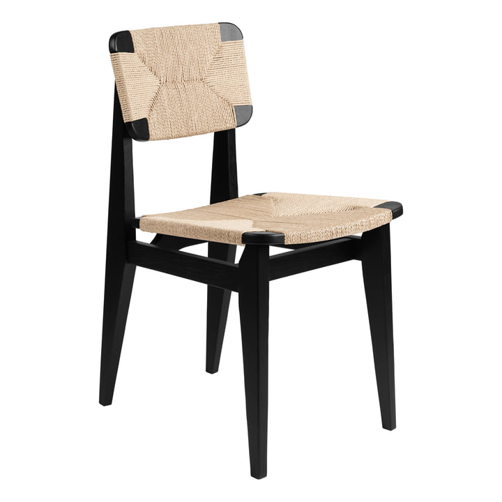 C-Chair Dining Chair Paper Cord , chêne teinté en noir par Gubi