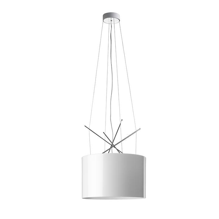 La lampe à suspension Ray de Flos en blanc