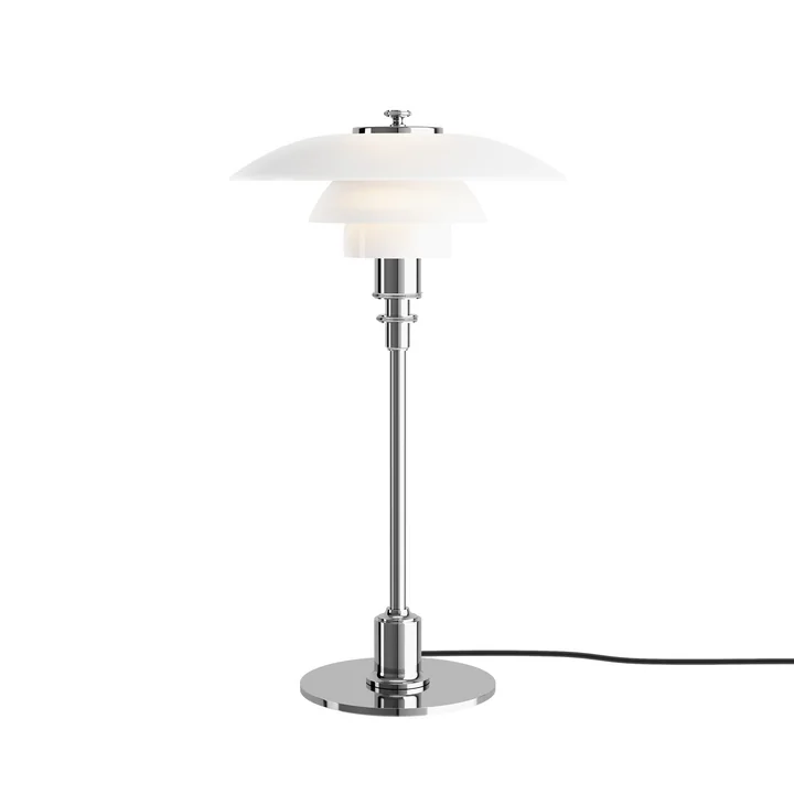 PH 2/1 lampe de table de Louis Poulsen en chromé brillant