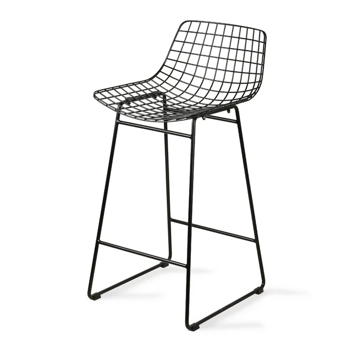 Wire Chaise de bar, noire par HKliving
