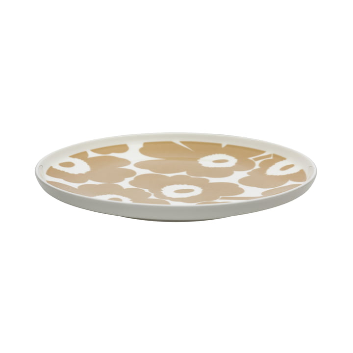 L'assiette Oiva Unikko de Marimekko en blanc / beige, Ø 25 cm