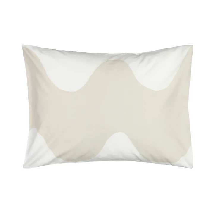 La taie d'oreiller Lokki de Marimekko en blanc / beige