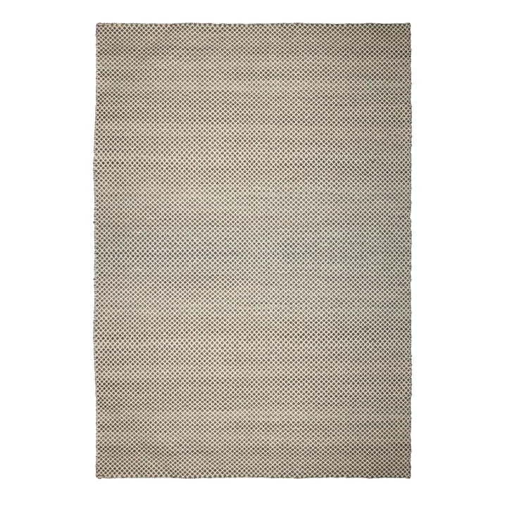 Kelim Tapis à motif losange de Collection in offwhite / black