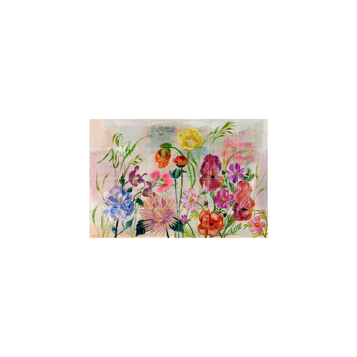 La fresque de Flowers Garden tirée de IXXI , 120 x 80 cm