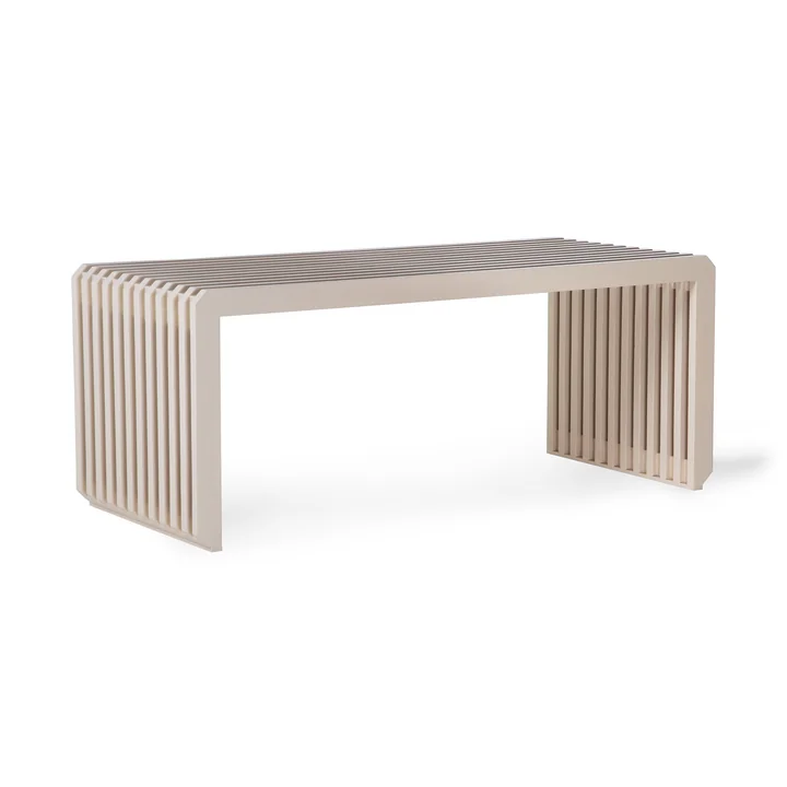 Banc à lattes, longueur 96 cm, crème par HKliving