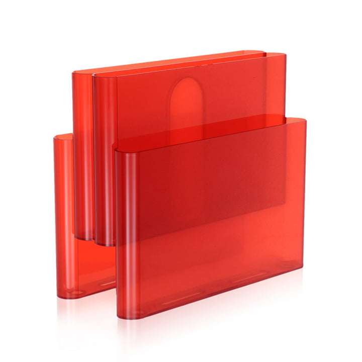 Porte-revues à quatre poches de Kartell en orange / rouge