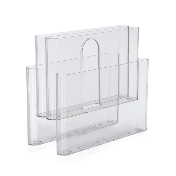 Porte-revues avec quatre poches de Kartell en transparent