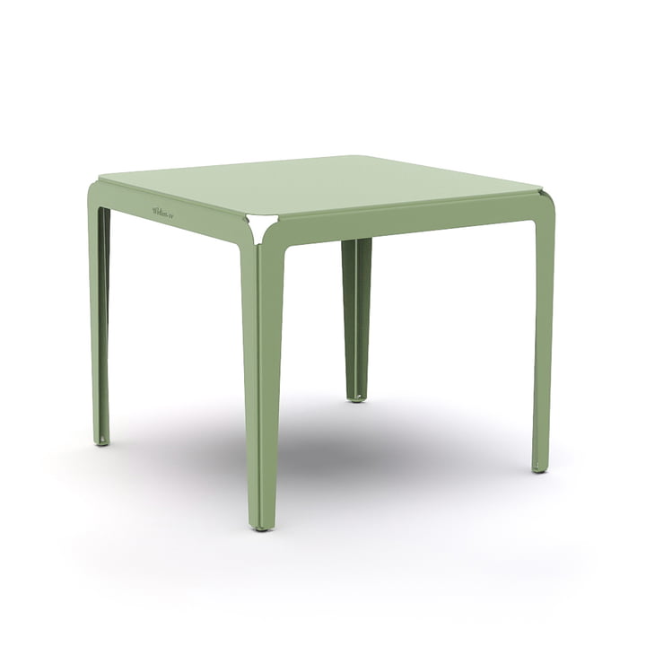 La table de bistro Bended Table de Weltevree , 90 x 90 cm, vert pâle