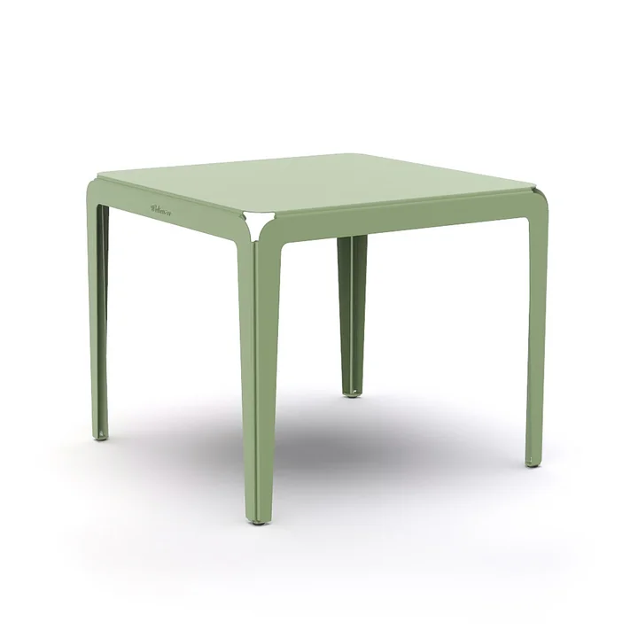 La table de bistrot Bended Table de Weltevree , 90 x 90 cm, vert pâle