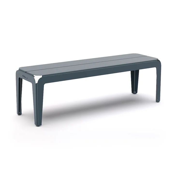 Le banc Bended Bench de Weltevree , L 140 cm, gris-bleu