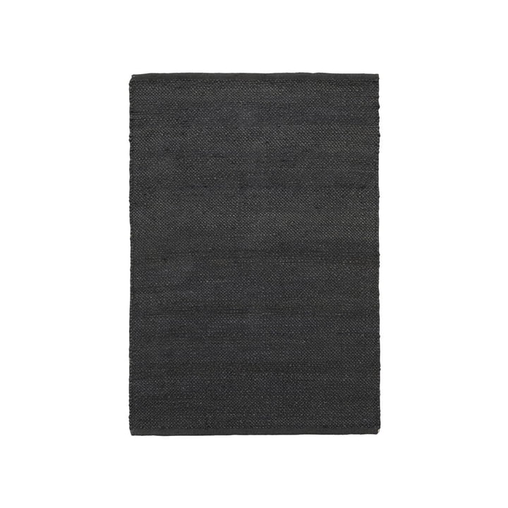 Le tapis Hempi de House Doctor en noir, 130 x 85 cm