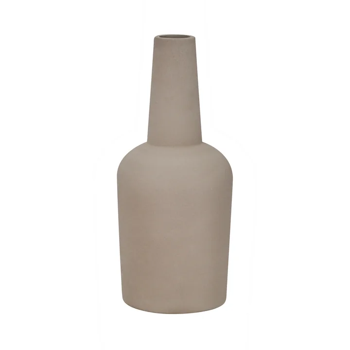 Dome Vase grand Ø 18 x H 49 cm, gris par Kristina Studio